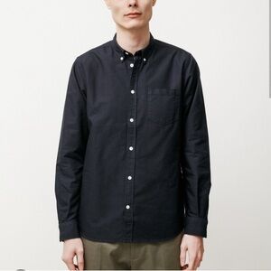 Norse Projects Anton Oxford button down shirt black